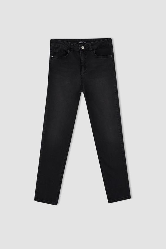 شلوار جین زنانه سیاه دیفاکتو ا Vintage Slim Fit Yüksek Bel Jean Pantolon|پیشنهاد محصول