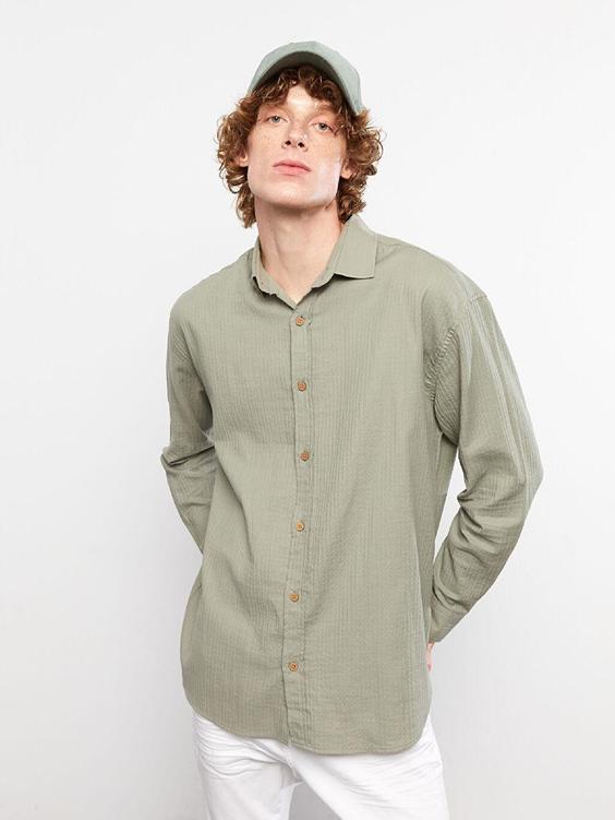 پیراهن آستین بلند مردانه سبز برند XSIDE|پیشنهاد محصول