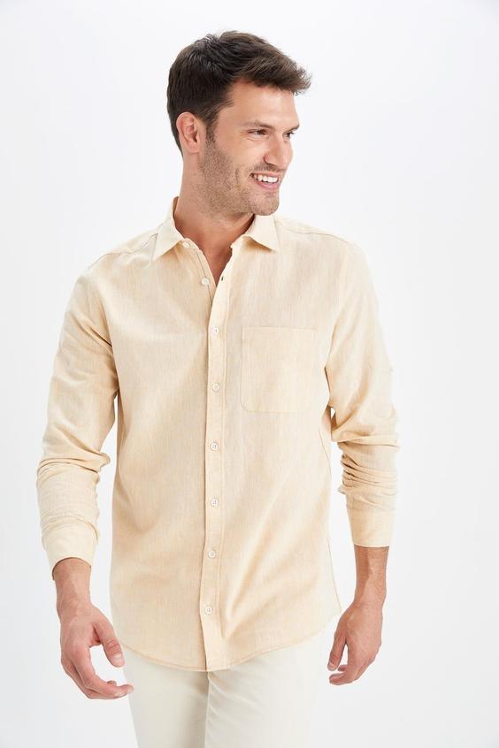 پیراهن آستین بلند مردانه زرد دیفاکتو|پیشنهاد محصول