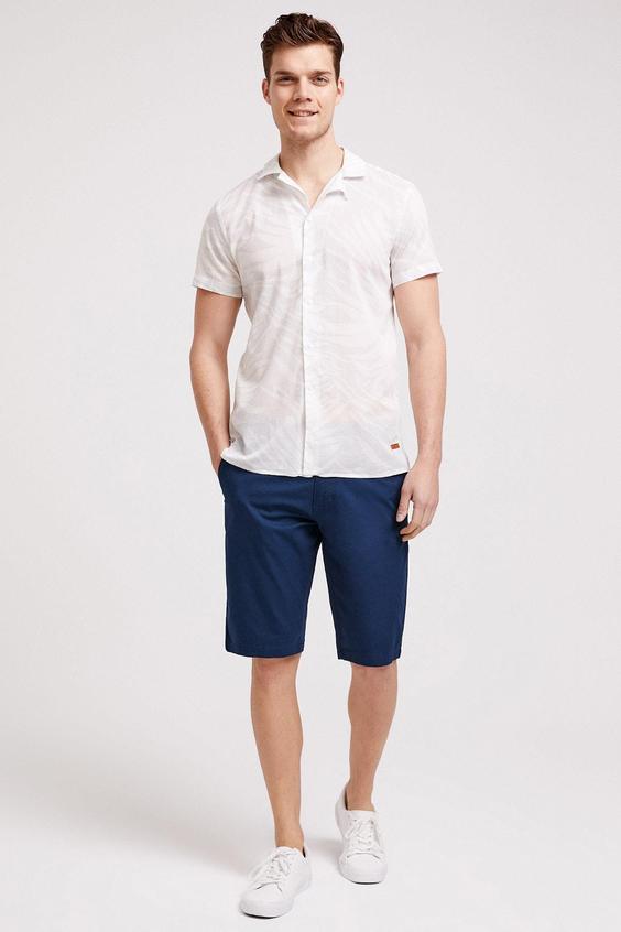 پیراهن آستین کوتاه مردانه سفید برند lee cooper ا Erkek Davıes K.Kol Gömlek 202 LCM 241011|پیشنهاد محصول