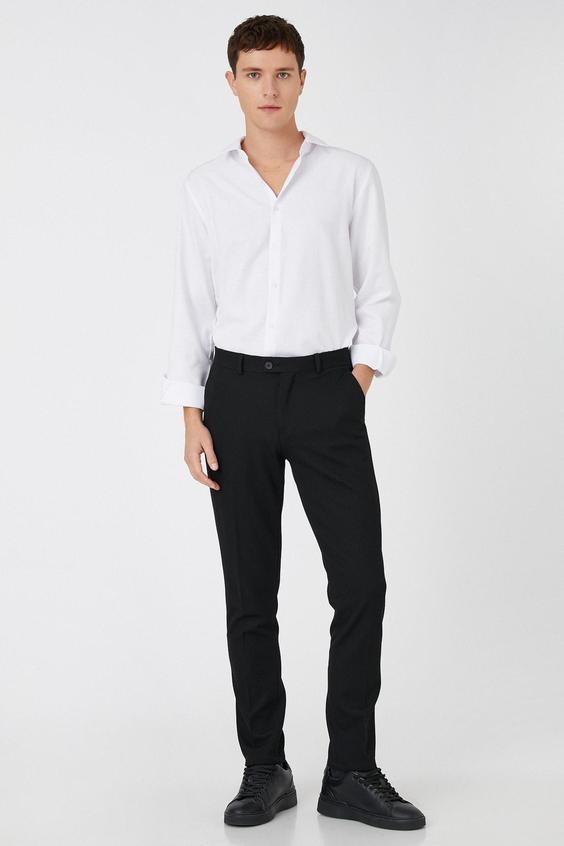 پیراهن آستین بلند مردانه سفید کوتون ا Erkek Beyaz Gömlek 3WAM60183HW|پیشنهاد محصول