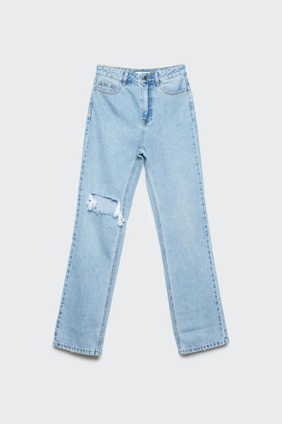 شلوار جین زنانه آبی برند stradivarius ا Straight Fit Vintage Jean|پیشنهاد محصول