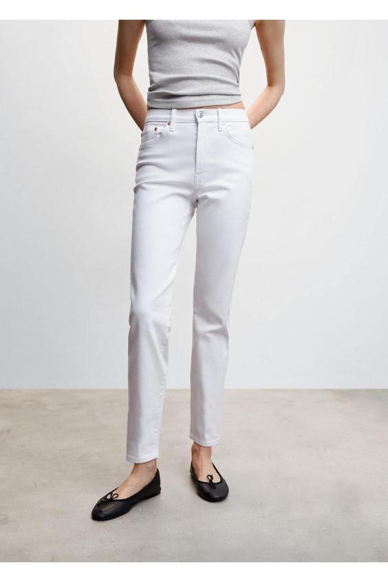 شلوار جین زنانه سفید مانگو|پیشنهاد محصول