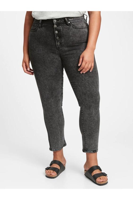 شلوار جین زنانه سیاه برند gap ا Kadın Siyah Washwell™ Vintage High Rise Slim Jean|پیشنهاد محصول