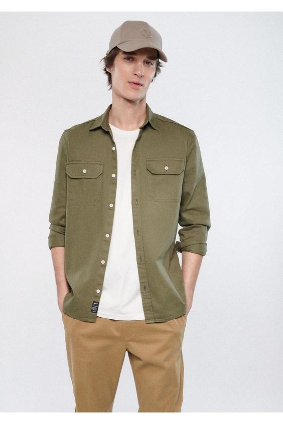 پیراهن آستین بلند مردانه سبز ماوی ا Haki Gömlek Regular Fit / Normal Kesim 0210589-80769|پیشنهاد محصول