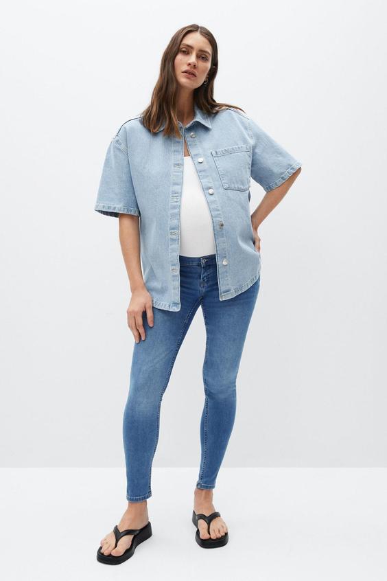 شلوار جین زنانه آبی برند mango ا Kadın Donuk Mavi Pantolon 17032513|پیشنهاد محصول