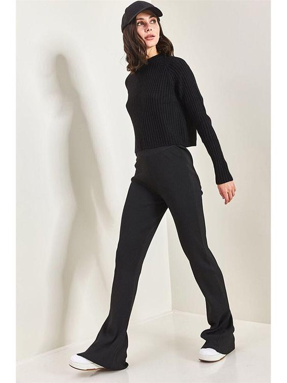 شلوار روزمره زنانه سیاه برند SHADE ا Beli Lastikli Kadın Pantolon|پیشنهاد محصول