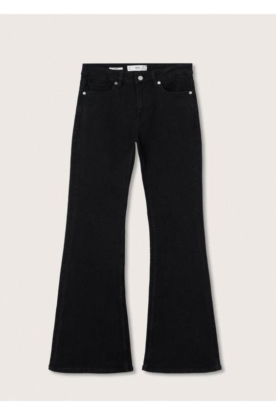 شلوار جین زنانه سیاه برند mango ا Orta Bel Flare Jean|پیشنهاد محصول