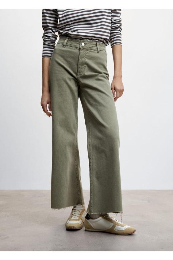 شلوار جین زنانه سبز مانگو ا Yüksek Bel Culotte Jean Pantolon|پیشنهاد محصول