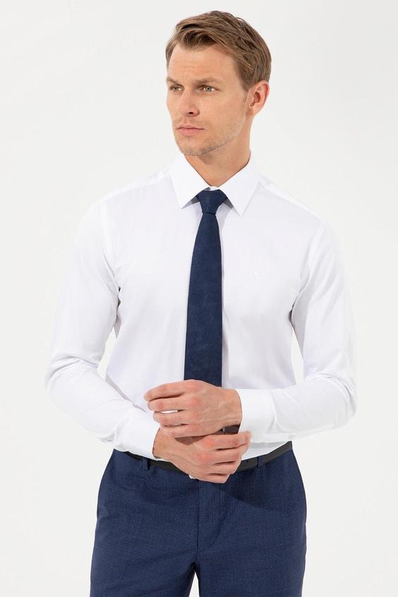 پیراهن آستین بلند مردانه سفید برند pierre cardin ا Erkek Gömlek|پیشنهاد محصول
