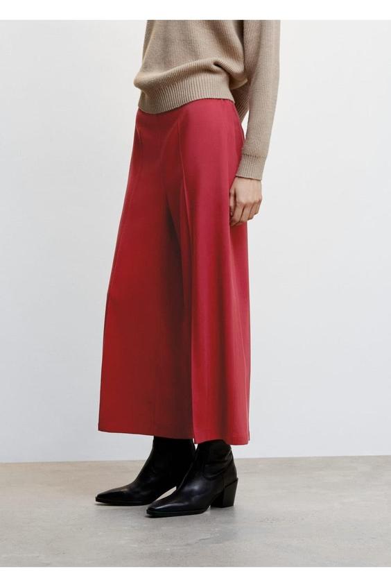 شلوار راحتی زنانه قرمز مانگو ا Yüksek Bel Palazzo Pantolon|پیشنهاد محصول