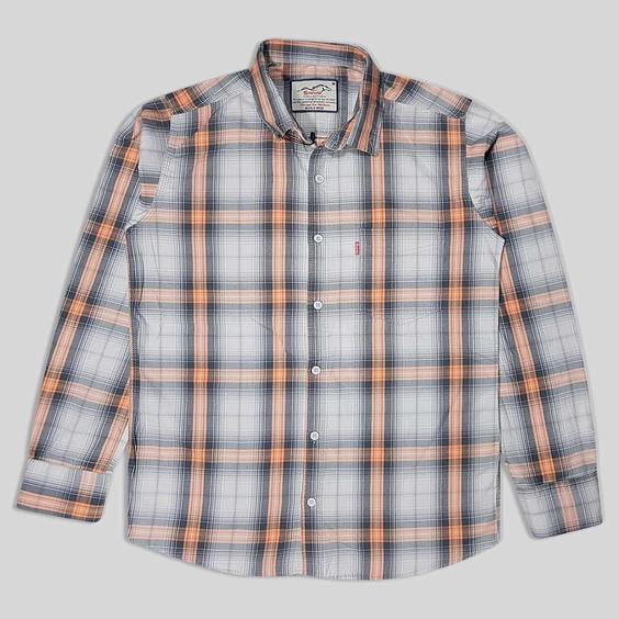پیراهن نخی چهارخانه جیب دار آستین بلند 124024-9|پیشنهاد محصول