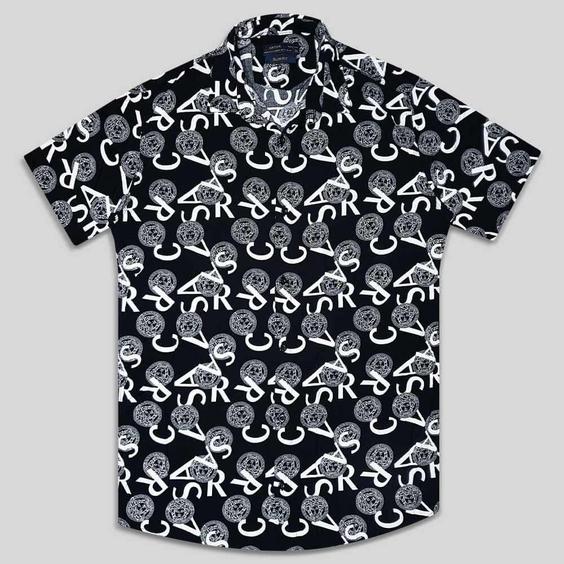 پیراهن هاوایی مشکی مردانه طرح Versace کد 124031-9|پیشنهاد محصول