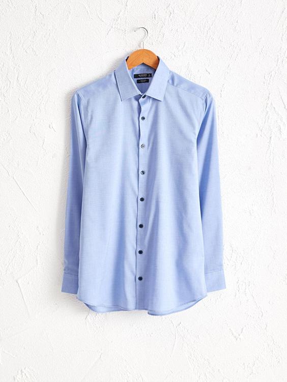 پیراهن آستین بلند مردانه آبی السی وایکیکی 0SL952Z8 ا Slim Fit Uzun Kollu Oxford Erkek Gömlek|پیشنهاد محصول