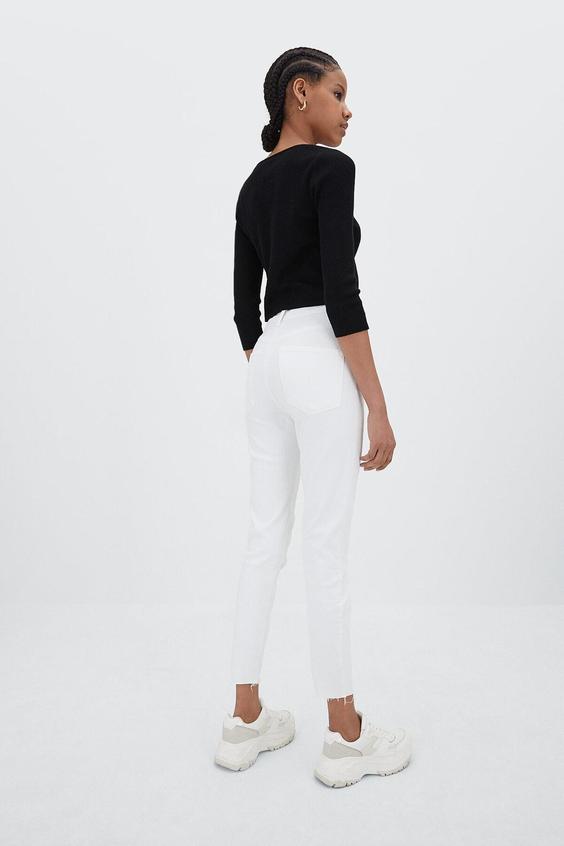 شلوار روزمره زنانه سفید برند stradivarius ا Süper Yüksek Bel Pantolon|پیشنهاد محصول