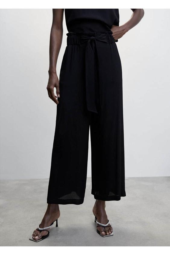شلوار راحتی زنانه سیاه مانگو ا Fiyonklu Culotte Pantolon|پیشنهاد محصول
