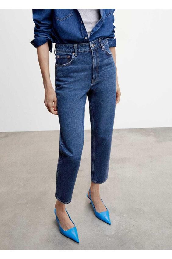 شلوار جین زنانه آبی مانگو ا Yüksek Belli Mom Jean|پیشنهاد محصول