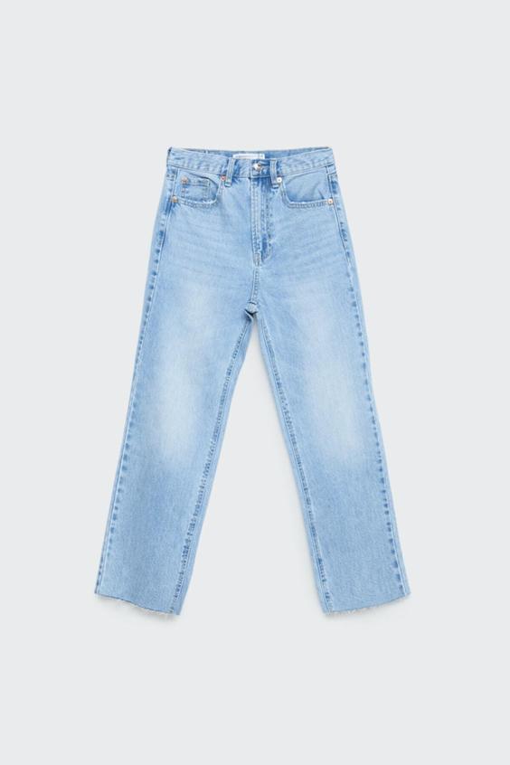 شلوار جین زنانه آبی برند stradivarius ا Kadın Açık Mavi Fit Crop Jeans|پیشنهاد محصول