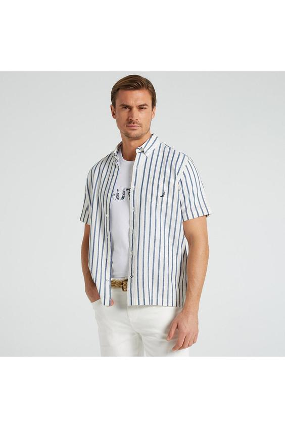 پیراهن آستین کوتاه مردانه سفید برند nautica|پیشنهاد محصول