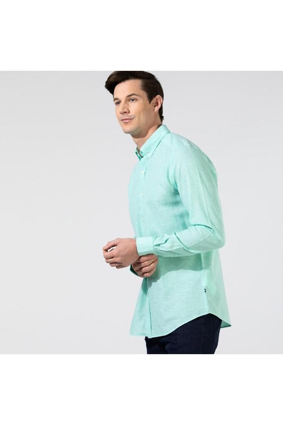 پیراهن آستین بلند مردانه فیروزه‌ای برند nautica|پیشنهاد محصول