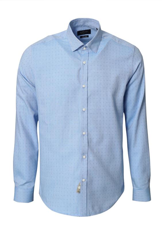 پیراهن آستین بلند مردانه آبی لوفیان|پیشنهاد محصول