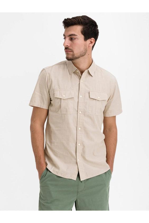 پیراهن آستین کوتاه مردانه بژ برند gap|پیشنهاد محصول