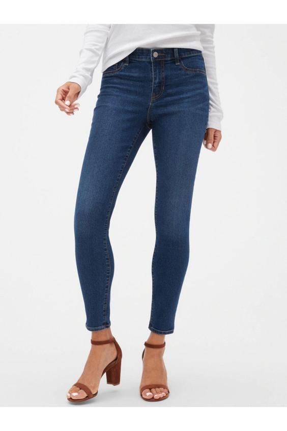 شلوار جین زنانه سرمه‌ای برند gap ا Kadın Lacivert Orta Belli Legging Jean Pantolon|پیشنهاد محصول