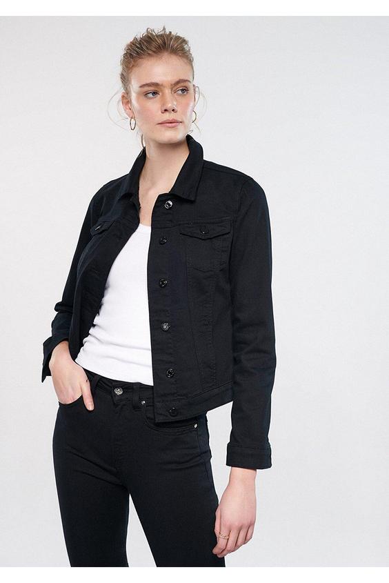کت جین مشکی آستین بلند دکمه دار زنانه ماوی Mavi (ساخت ترکیه)|پیشنهاد محصول