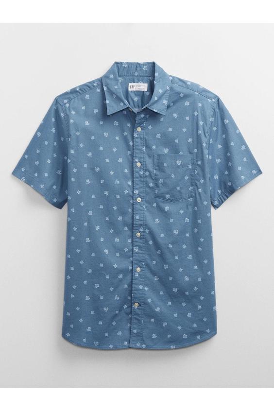 پیراهن آستین کوتاه مردانه آبی برند gap|پیشنهاد محصول