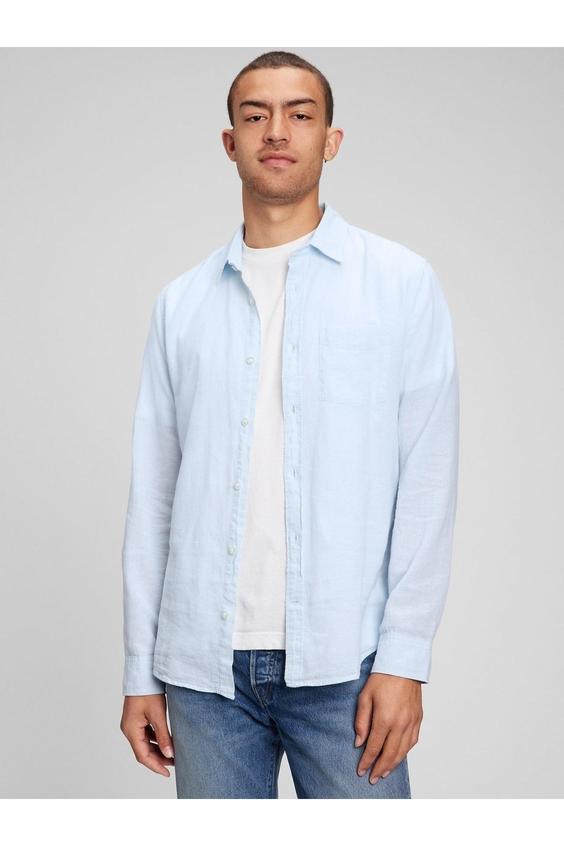 پیراهن آستین بلند مردانه آبی برند gap|پیشنهاد محصول