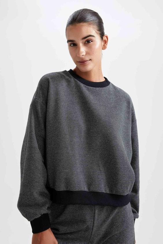 پلیور زنانه سیاه دفکتو ا Regular Fit Sweatshirt|پیشنهاد محصول