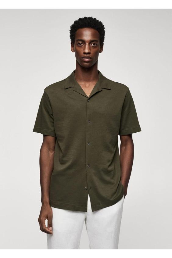 پیراهن آستین کوتاه مردانه سبز مانگو|پیشنهاد محصول