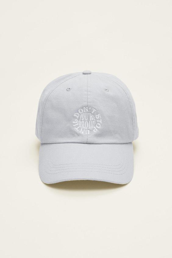 خرید اینترنتی کلاه کپ زنانه سفید استرادیواریوس 00677403 ا Soluk Efektli Şapka|پیشنهاد محصول