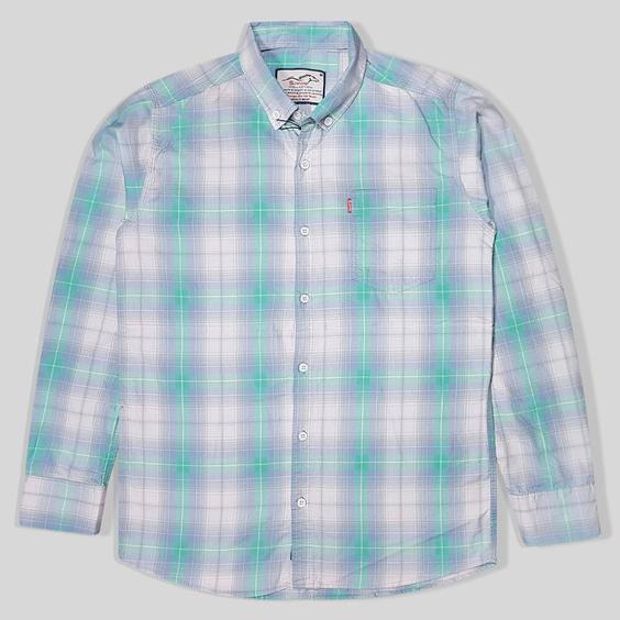 پیراهن نخی چهارخانه جیب دار آستین بلند 124024-5|پیشنهاد محصول