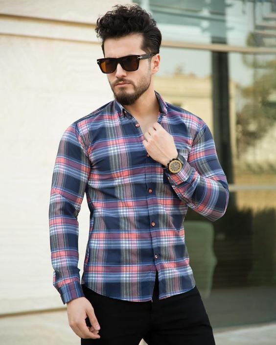 پیراهن مردانه مدل Rayan (صورتی)|پیشنهاد محصول