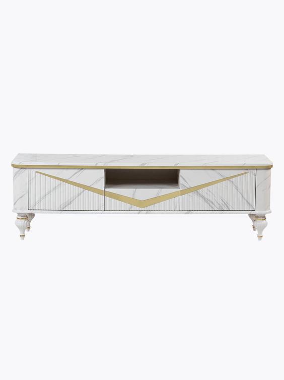 میز تلویزیون صباچوب مدل نایس سفید مرمر|پیشنهاد محصول