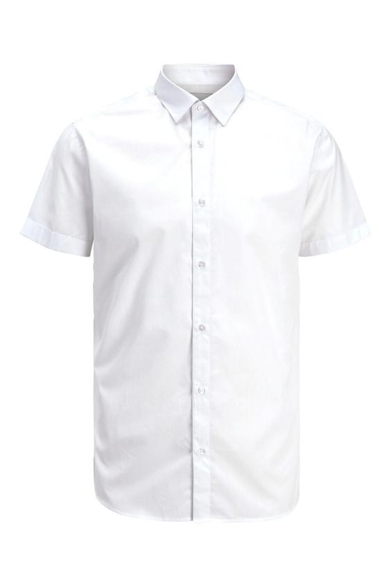 خرید اینترنتی پیراهن آستین کوتاه مردانه سفید برند jack jones 12195062 ا Jjjoe Shırt Ss Plaın Gömlek|پیشنهاد محصول