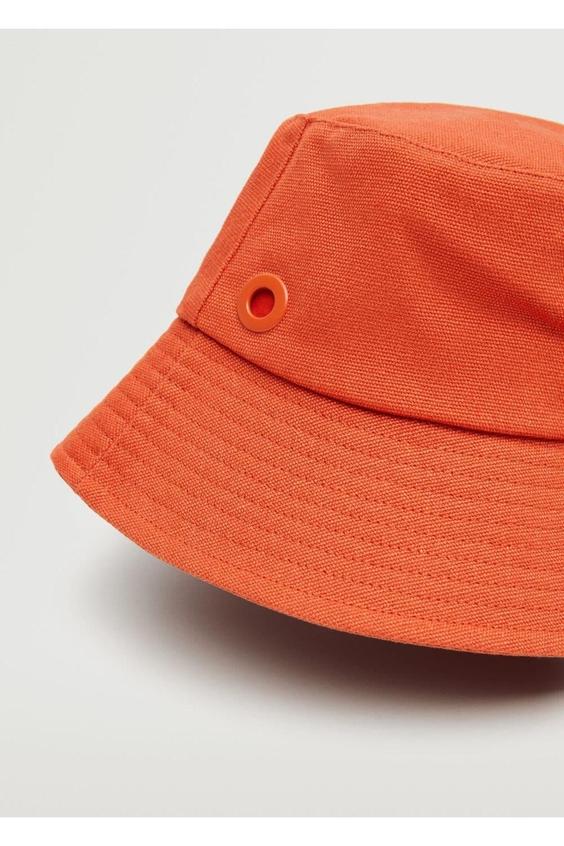 کلاه زنانه نارنجی برند mango 37040155 ا Pamuklu Bucket Şapka|پیشنهاد محصول