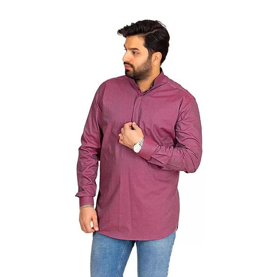پیراهن طلبگی کلاسیک آستین بلند سه دکمه رنگی کد PC12165|پیشنهاد محصول
