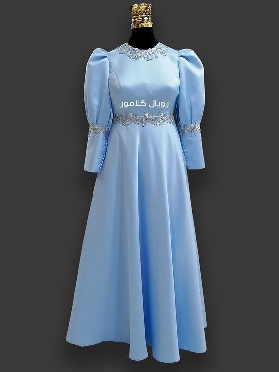 لباس مجلسی آبی زنانه لباس مجلسی بلند دخترانه|پیشنهاد محصول