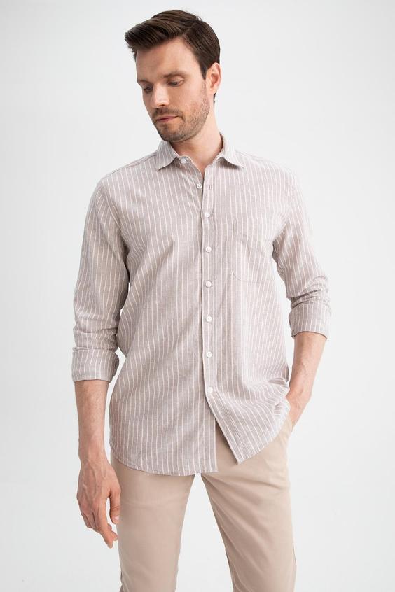 پیراهن آستین بلند مردانه بژ دیفاکتو|پیشنهاد محصول