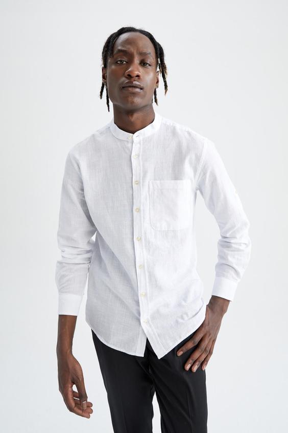 پیراهن آستین بلند مردانه سفید دفکتو|پیشنهاد محصول