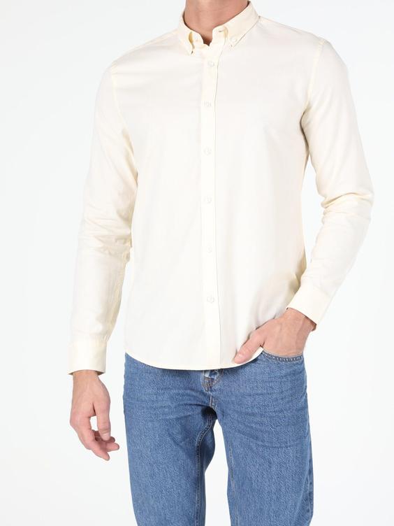 پیراهن آستین بلند زرد مردانه کولینز کد:CL1048576|پیشنهاد محصول