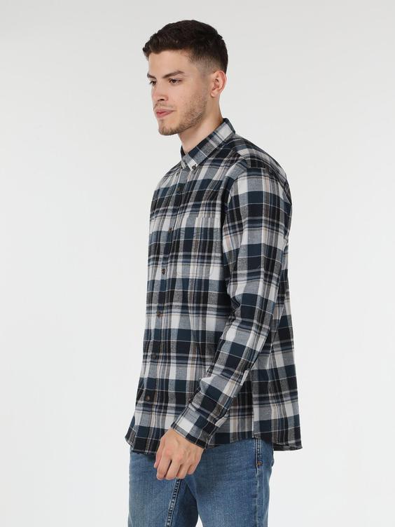 پیراهن آستین بلند لاجوردی مردانه کولینز کد:CL1059633|پیشنهاد محصول