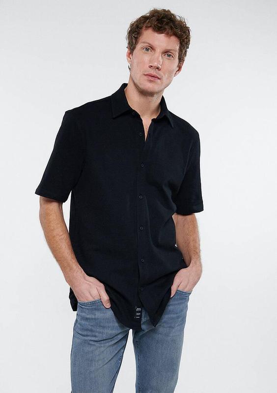 خرید اینترنتی پیراهن آستین بلند مردانه سیاه ماوی 0210652 ا Siyah Gömlek|پیشنهاد محصول
