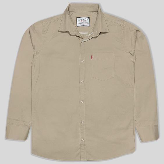 پیراهن کتان تک جیب آستین بلند مردانه کرمی 124071-5|پیشنهاد محصول