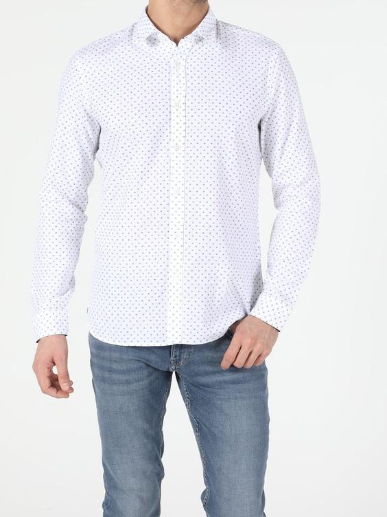 پیراهن آستین بلند سفید مردانه کولینز کد:CL1052355|پیشنهاد محصول