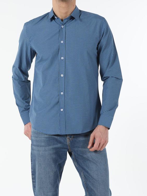 پیراهن آستین بلند لاجوردی مردانه کولینز کد:CL1052930|پیشنهاد محصول