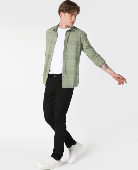 پیراهن آستین بلند سبز مردانه کولینز|پیشنهاد محصول