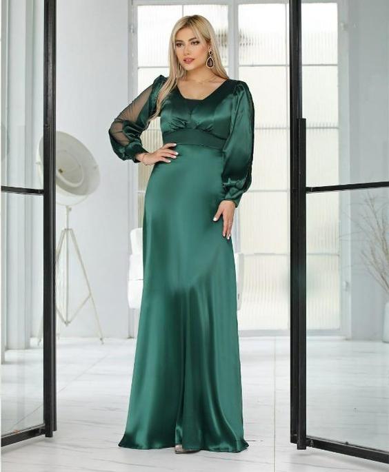 لباس مجلسی و شب ماکسی مدل فلورا - سبز / سایز3- 46/48 ا Dress and long night|پیشنهاد محصول